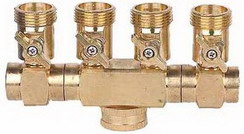 4 Ways Connector With Shut Off
