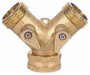 Garden Hose Y Connector With Shut Off