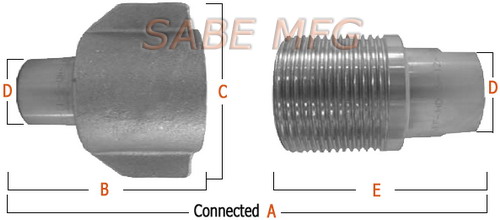 Wing Style, Thread To Connect Coupling, Snap-tite 75 Series, Dixon WS Series, DNP VFF-HD-S series