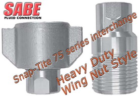Snap-tite 75 Series, Dixon WS Series, DNP VFF-HD-S series, Wing Style, Thread To Connect Couplings