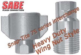 Snap-tite 75 Series, Dixon WS Series, DNP VFF-HD-S series, Wing Style, Thread to Connect Couplings