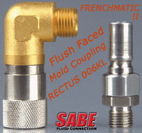 FRENCHMATIC II Flush Faced Mold Quick Connect Coupling